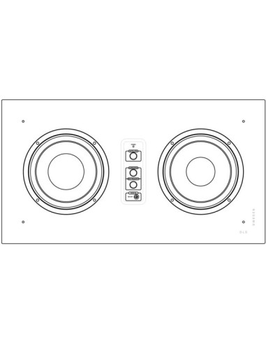 Flatsub Stereo-One, active wall sub, white