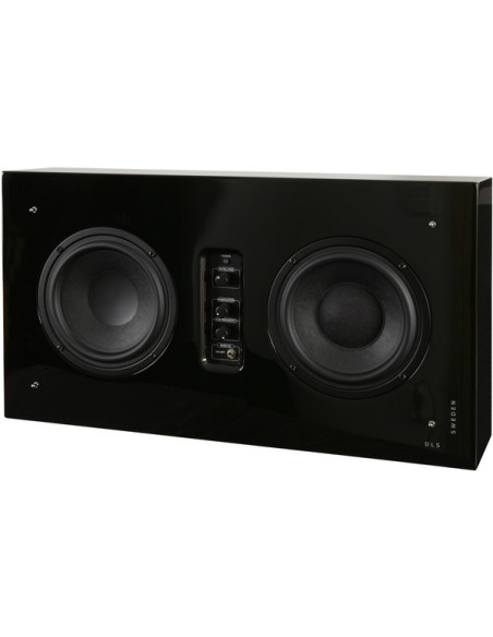Flatsub Stereo-One, act. wall sub, black piano