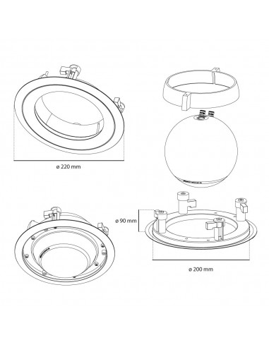 Planet M In-Ceiling Mount